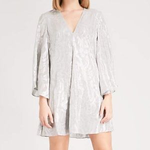 Elizabeth and James silver Silk dress